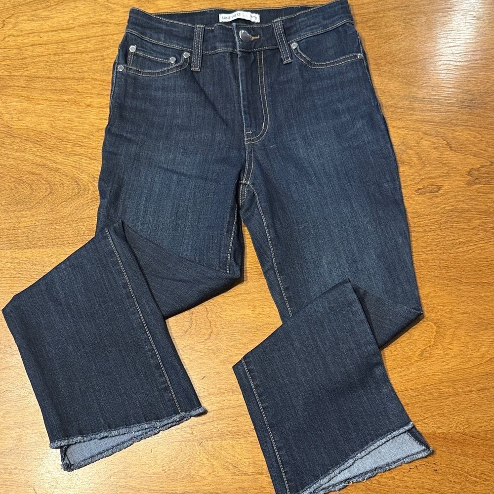 Nine West Dark Indigo Kick Flare Jeans